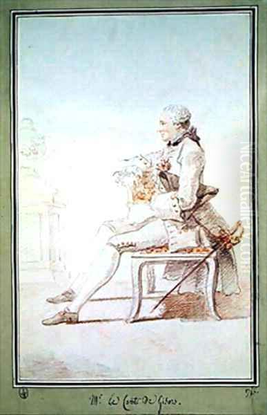 Louis Marie 1732-58 Le Comte de Gisors Oil Painting by Louis Carrogis Carmontelle