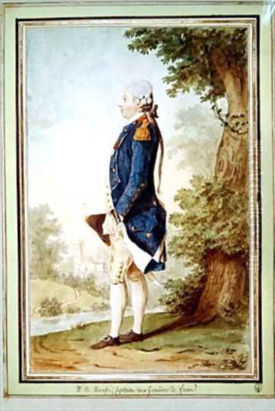 Monsieur de Marasse Oil Painting by Louis Carrogis Carmontelle