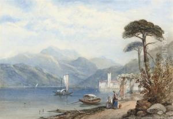 Austrian Lake Scenes (one Illustrated) Oil Painting by Henry G. Gastineau