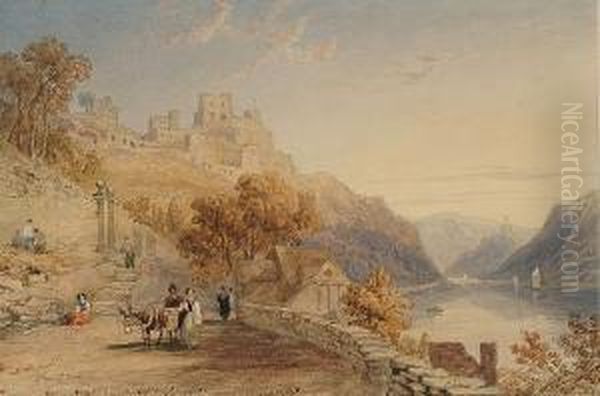 On The Rhine Oil Painting by Henry G. Gastineau