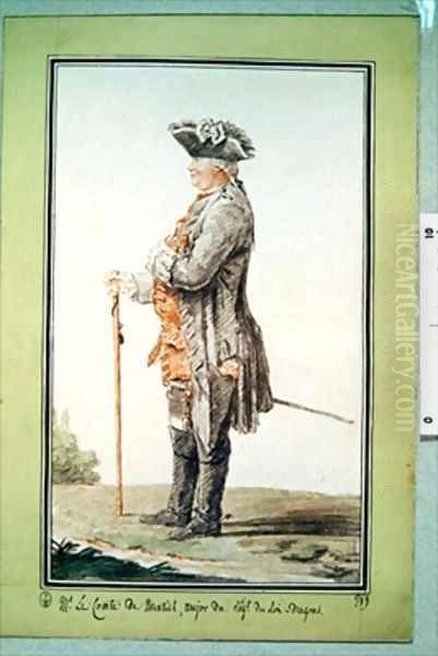 Pierre Joubert Le Comte de Nantiat Oil Painting by Louis Carrogis Carmontelle