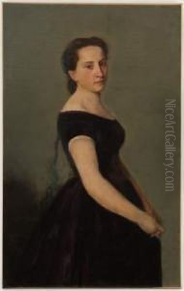 Portrait De Femme Oil Painting by Leon Gaud