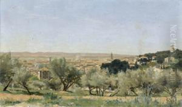 Vue De Nimes Oil Painting by Leon Gaud