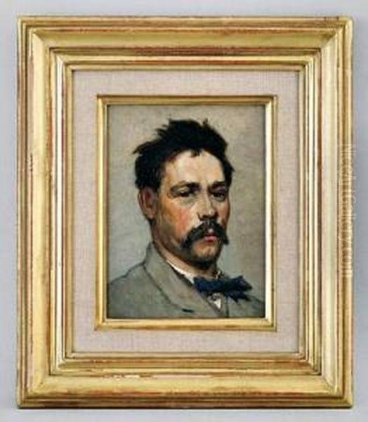 Attr. A, Portrait Presume D'armand Mauchain Oil Painting by Leon Gaud