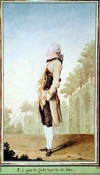 Louis Antoine Auguste 1733-1807 Comte de Chabot and Duc de Rohan Oil Painting by Louis Carrogis Carmontelle