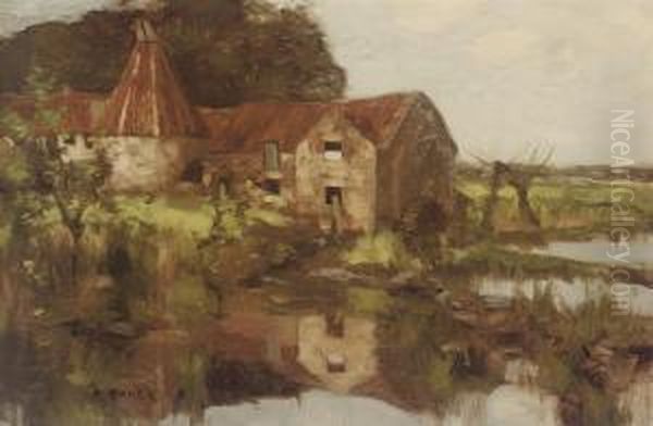 The Old Mill Oil Painting by David Gauld