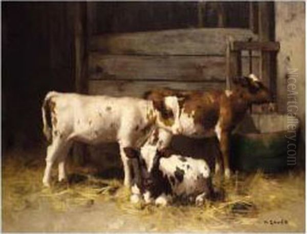 The Young Trio Oil Painting by David Gauld