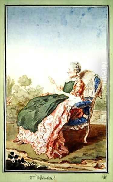 Madame dHerouville Oil Painting by Louis Carrogis Carmontelle