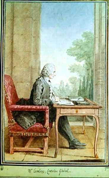 Monsieur Lambert conseiller detat et controleur general Oil Painting by Louis Carrogis Carmontelle