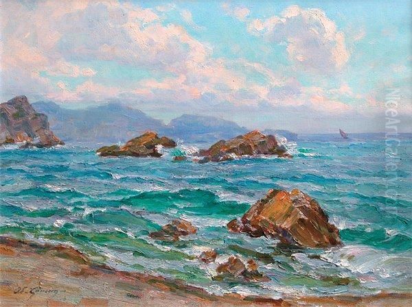  Les Islettes, Rade De Toulon  Oil Painting by Adolphe Gaussen