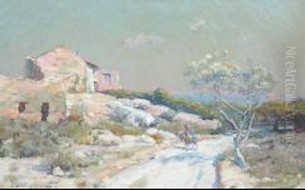 Paysage Provencal Oil Painting by Adolphe Gaussen