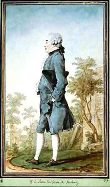 Baron de Schmidt 1769 Oil Painting by Louis Carrogis Carmontelle