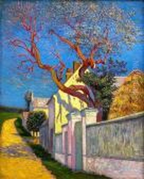 Pasage A L'arbre Rouge Oil Painting by Leo Gausson