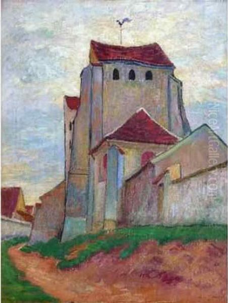 Eglise De Gouvernes. Oil Painting by Leo Gausson