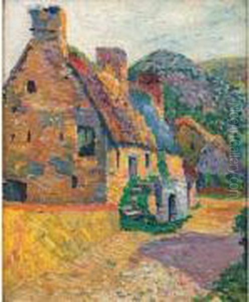 Coin De Ferme Au Soleil Oil Painting by Leo Gausson