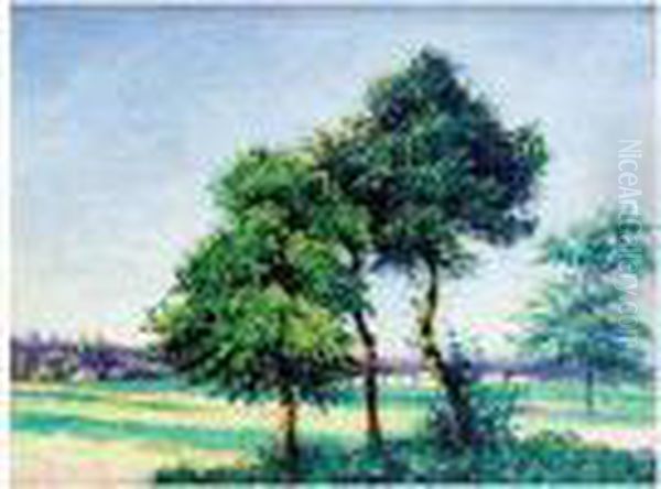 Paysage Aux Grands Arbres Oil Painting by Leo Gausson