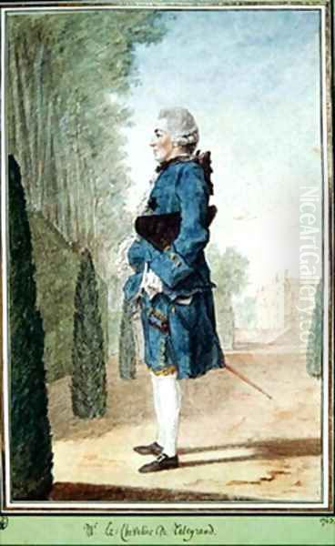 Chevalier Louis de Talleyrand Oil Painting by Louis Carrogis Carmontelle