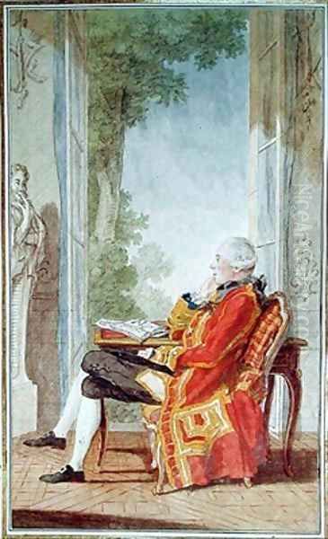 Count Gotlob-Louis de Schomberg Oil Painting by Louis Carrogis Carmontelle