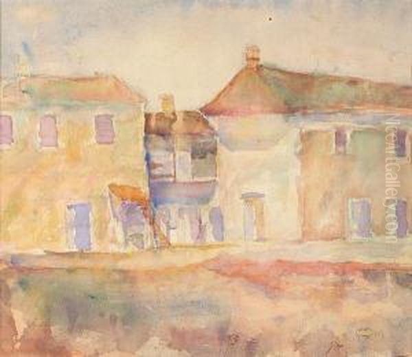 Stevenson House Oil Painting by August Gay