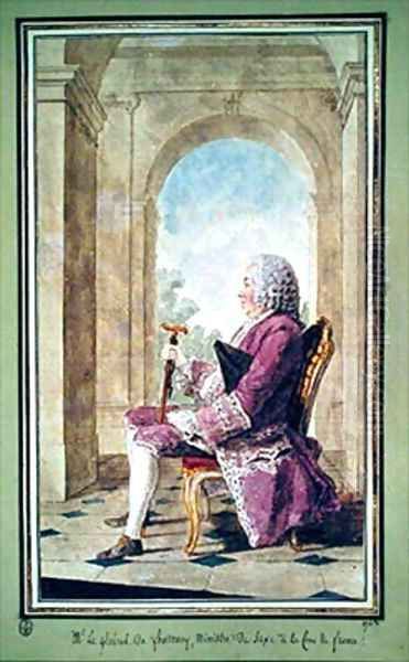 Gaspard Francois Belon de Fontenay Oil Painting by Louis Carrogis Carmontelle