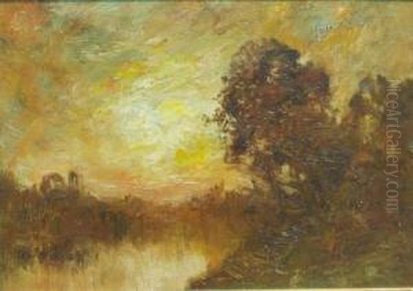 Evening Glow Oil Painting by Edward B. Gay