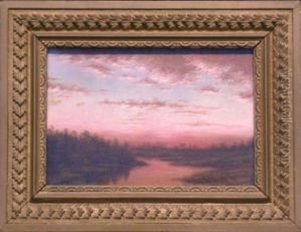 Twilight On The Marsh Oil Painting by Edward B. Gay