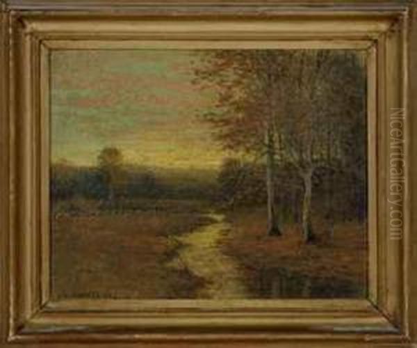 Autumn Twilight Oil Painting by George Howell Gay