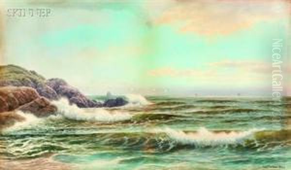 End Of Castle Rock, Marblehead Neck Oil Painting by George Howell Gay