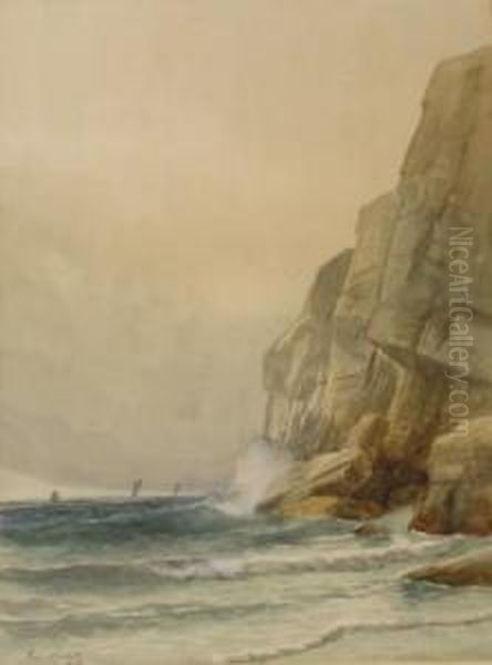 Cliffs And Sea Oil Painting by George Howell Gay