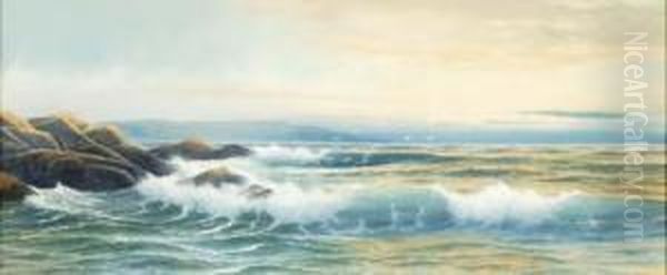 High Tide; Also A Companion Watercolor Oil Painting by George Howell Gay