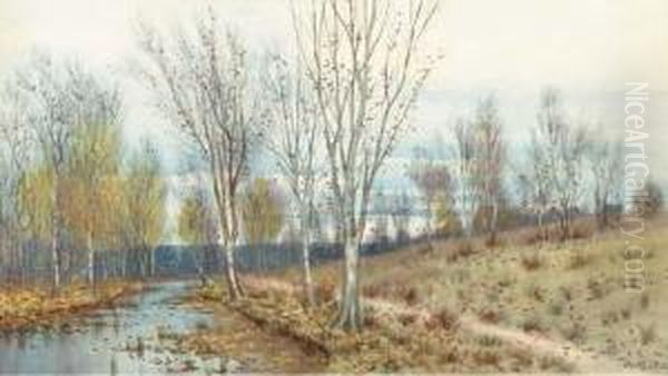 Meadow Stream Oil Painting by George Howell Gay