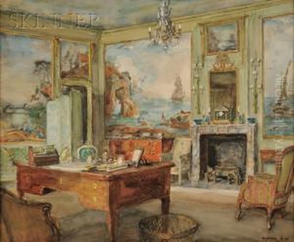 View Of A French Interior Oil Painting by Walter Gay