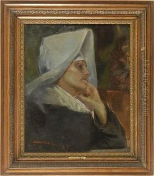 Portrait Of A Nun Oil Painting by Walter Gay