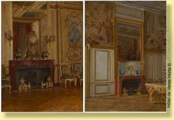 Interieur De Fontainebleau Oil Painting by Walter Gay