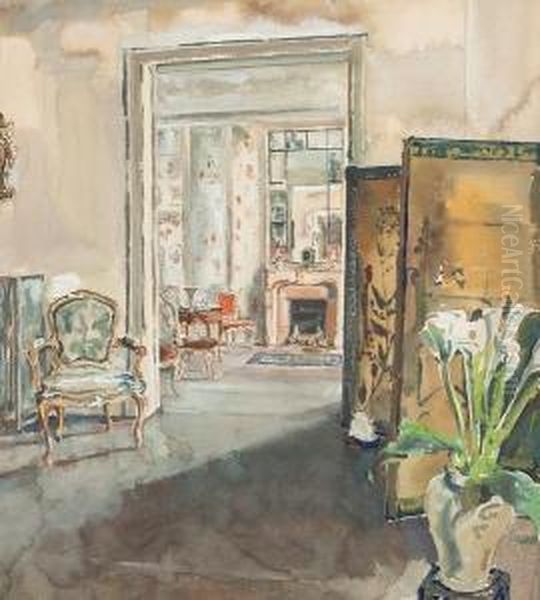 Chez Madame Marthe Hyde Oil Painting by Walter Gay