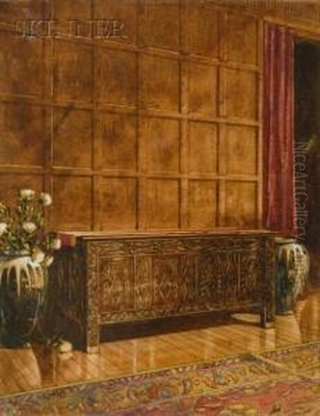 Interior View Oil Painting by Walter Gay