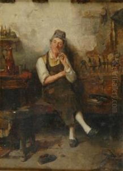 The Cobbler Oil Painting by Walter Gay