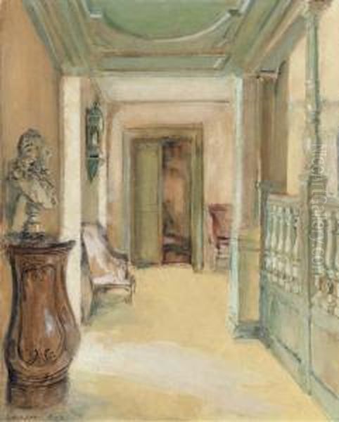 Chateau Du Breau A Fontainbleau Oil Painting by Walter Gay