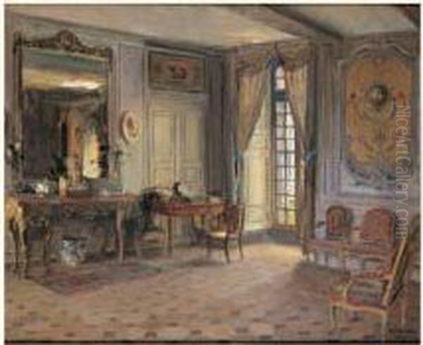 Salon Du Chateau De Reveillon Oil Painting by Walter Gay