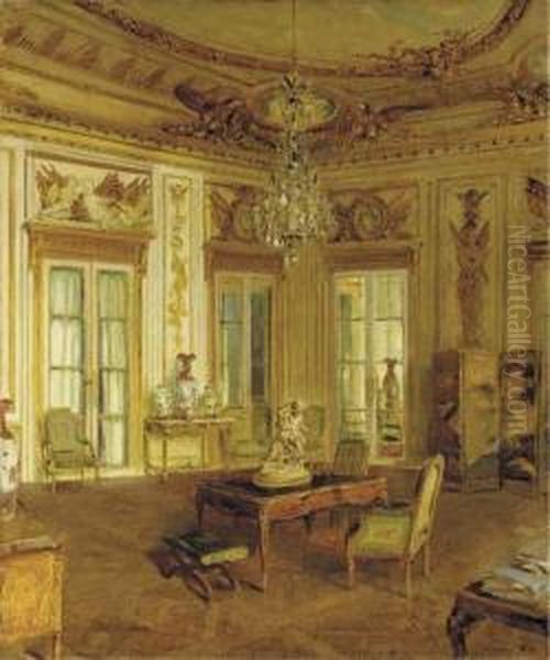 Salon Des Aigles, Hotel Crillon, Paris Oil Painting by Walter Gay