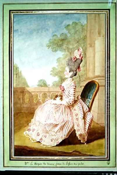 La Comtesse du Dreneuc Oil Painting by Louis Carrogis Carmontelle