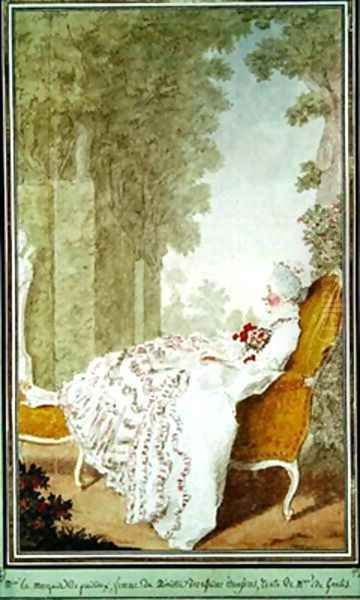 La marquise de Puisieux Oil Painting by Louis Carrogis Carmontelle