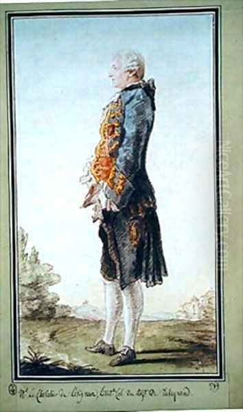 Le Chevalier de Levignen Oil Painting by Louis Carrogis Carmontelle