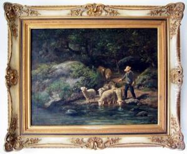 Friedrich Oil Painting by Friedrich Otto Gebler