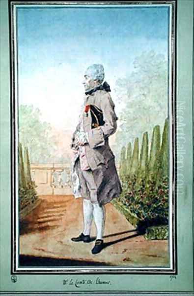 Le Comte de Laumure Oil Painting by Louis Carrogis Carmontelle