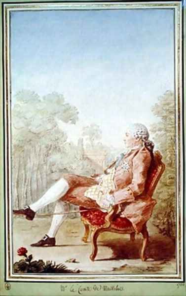 Le Comte de Maillebois Oil Painting by Louis Carrogis Carmontelle