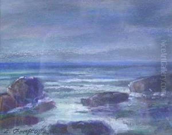 Rocky Shore Oil Painting by Leonid Gechtoff