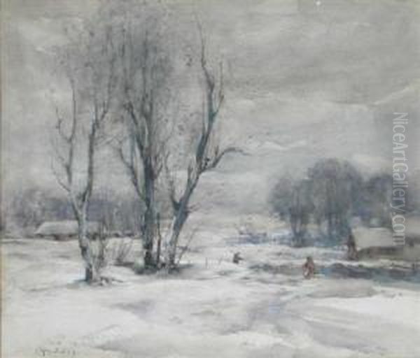 Winter Landscape Oil Painting by Ewan Geddes