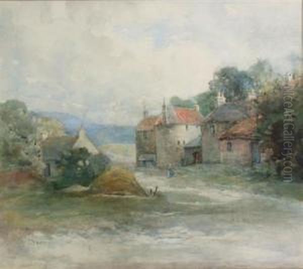 Peggie's Mill, Cramond Brig Oil Painting by Ewan Geddes