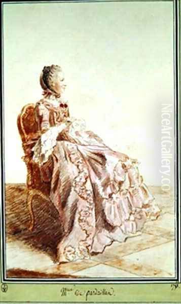 Madame de Pardaillan Oil Painting by Louis Carrogis Carmontelle